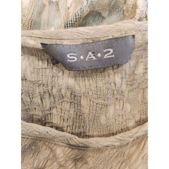 Vintage 90s SA2 Spender Alexis Green Lace Floral Maxi Dress M Fairy Core Faerie - Picture 5 of 5